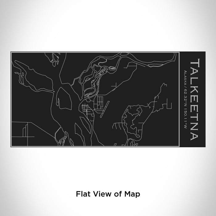 Rendered View of Talkeetna Alaska Map Engraving on 17oz Stainless Steel Insulated Cola Bottle in Black