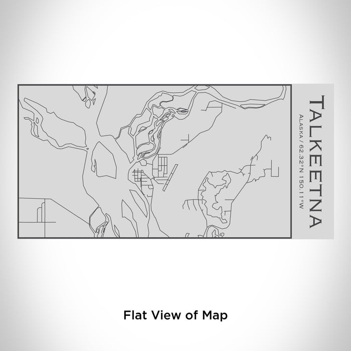 Rendered View of Talkeetna Alaska Map Engraving on 17oz Stainless Steel Insulated Cola Bottle