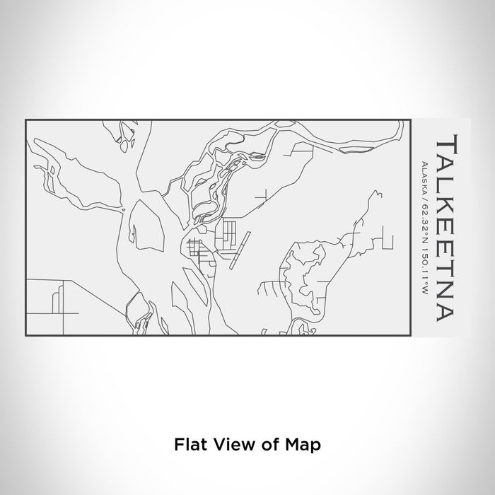 Rendered View of Talkeetna Alaska Map Engraving on 17oz Stainless Steel Insulated Cola Bottle in White