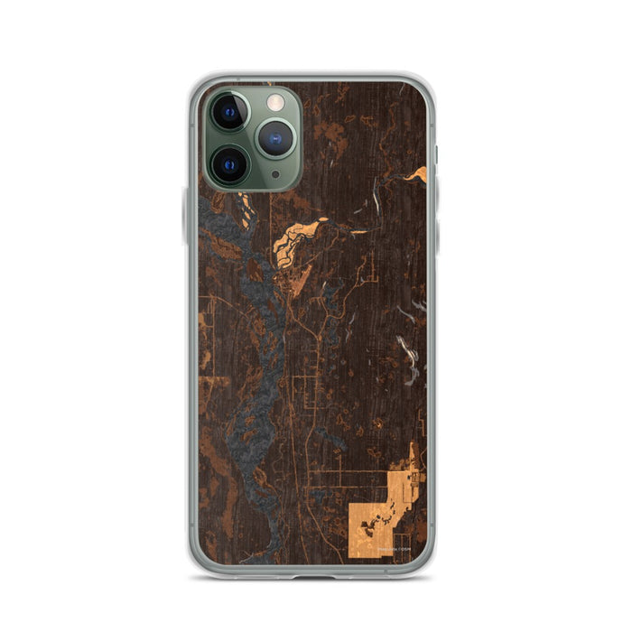 Custom iPhone 11 Pro Talkeetna Alaska Map Phone Case in Ember