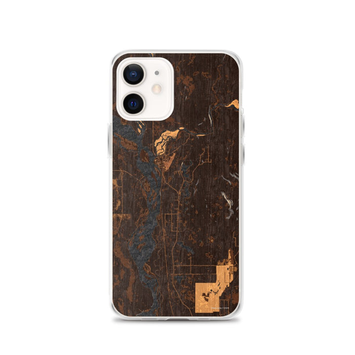 Custom iPhone 12 Talkeetna Alaska Map Phone Case in Ember