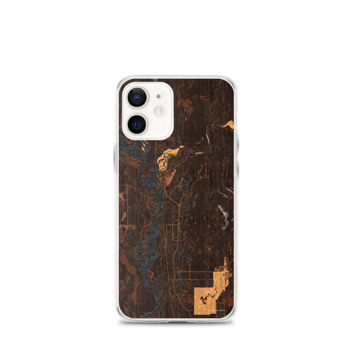 Custom iPhone 12 mini Talkeetna Alaska Map Phone Case in Ember