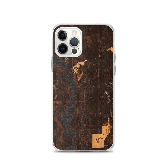 Custom iPhone 12 Pro Talkeetna Alaska Map Phone Case in Ember