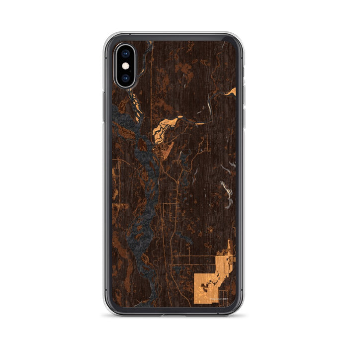 Custom iPhone XS Max Talkeetna Alaska Map Phone Case in Ember
