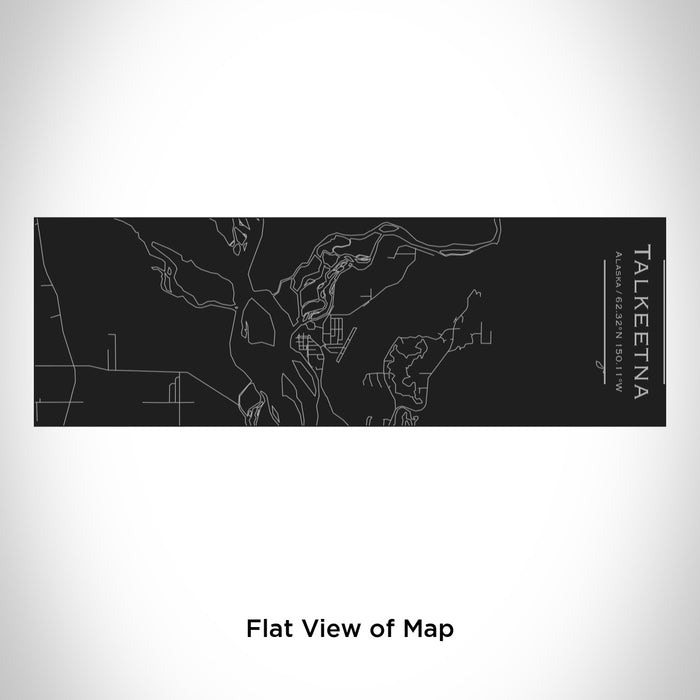 Rendered View of Talkeetna Alaska Map Engraving on 10oz Stainless Steel Insulated Cup with Sliding Lid in Black