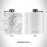 Rendered View of Talkeetna Alaska Map Engraving on 6oz Stainless Steel Flask in White