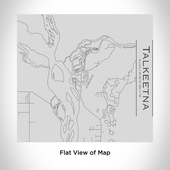 Rendered View of Talkeetna Alaska Map Engraving on 17oz Stainless Steel Insulated Tumbler