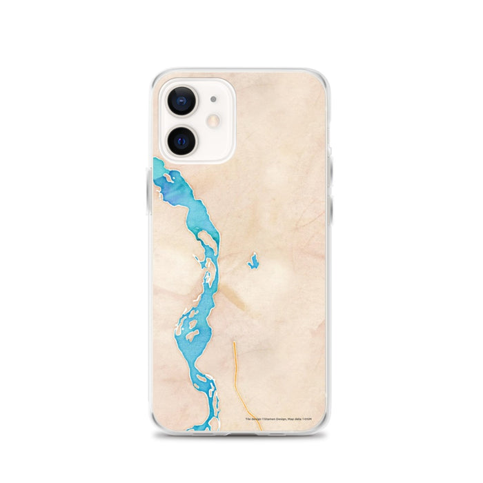 Custom iPhone 12 Talkeetna Alaska Map Phone Case in Watercolor