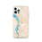 Custom iPhone 12 Pro Talkeetna Alaska Map Phone Case in Watercolor