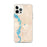 Custom iPhone 12 Pro Max Talkeetna Alaska Map Phone Case in Watercolor