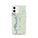 Custom iPhone 12 Talkeetna Alaska Map Phone Case in Woodblock