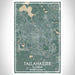 Tallahassee Florida Map Print Portrait Orientation in Afternoon Style With Shaded Background