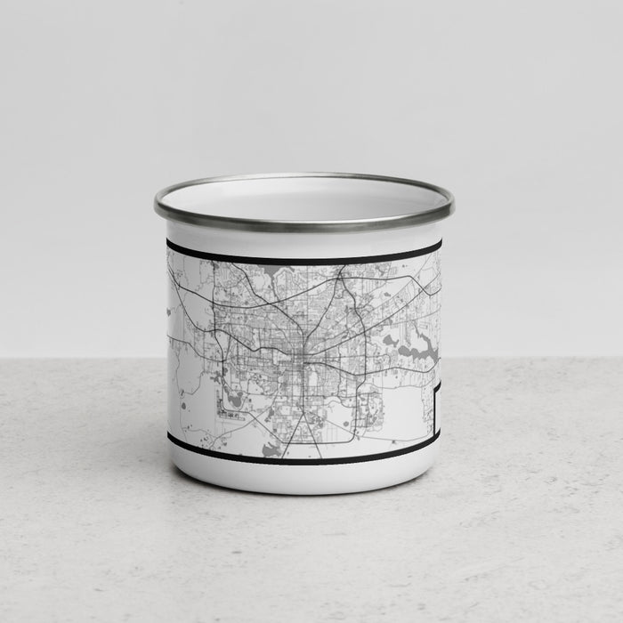 Front View Custom Tallahassee Florida Map Enamel Mug in Classic