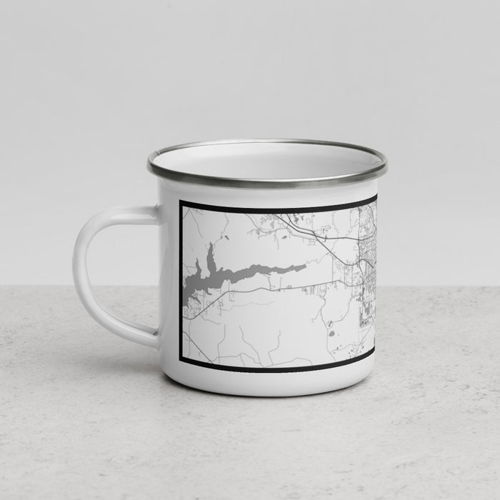Left View Custom Tallahassee Florida Map Enamel Mug in Classic