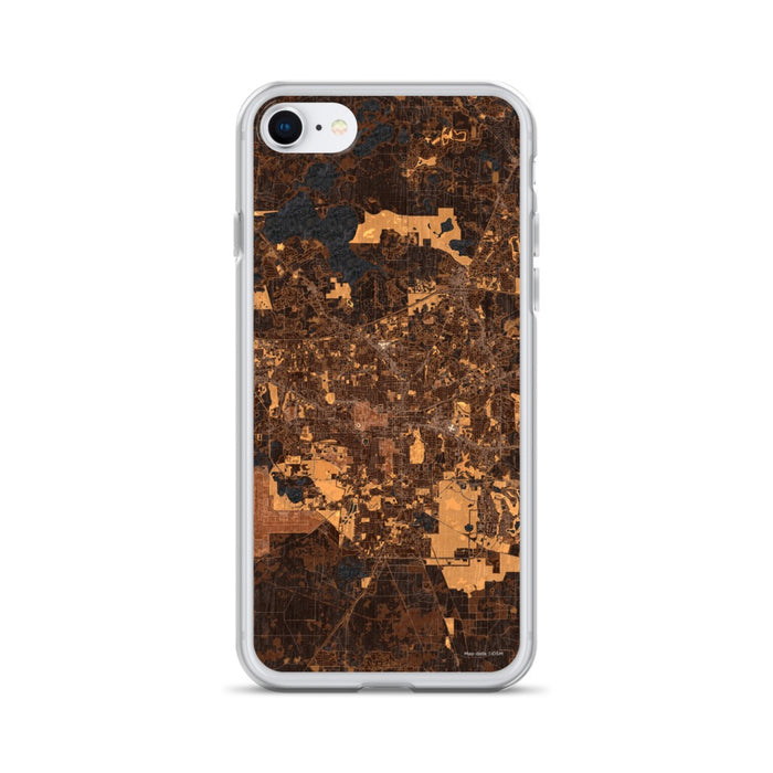 Custom Tallahassee Florida Map iPhone SE Phone Case in Ember