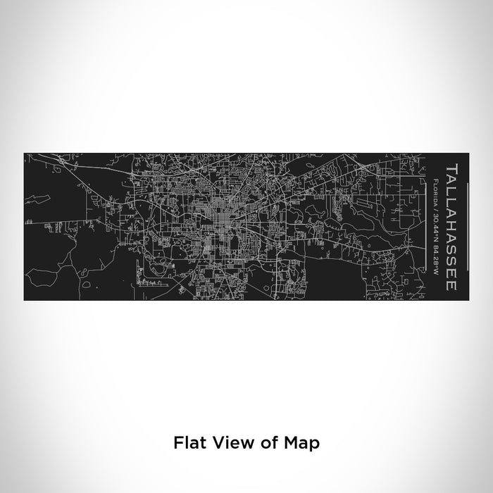 Rendered View of Tallahassee Florida Map Engraving on 10oz Stainless Steel Insulated Cup with Sliding Lid in Black
