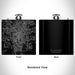 Rendered View of Tallahassee Florida Map Engraving on 6oz Stainless Steel Flask in Black