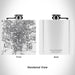 Rendered View of Tallahassee Florida Map Engraving on 6oz Stainless Steel Flask in White