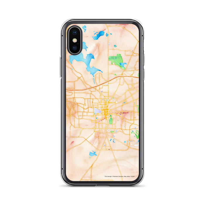 Custom Tallahassee Florida Map Phone Case in Watercolor