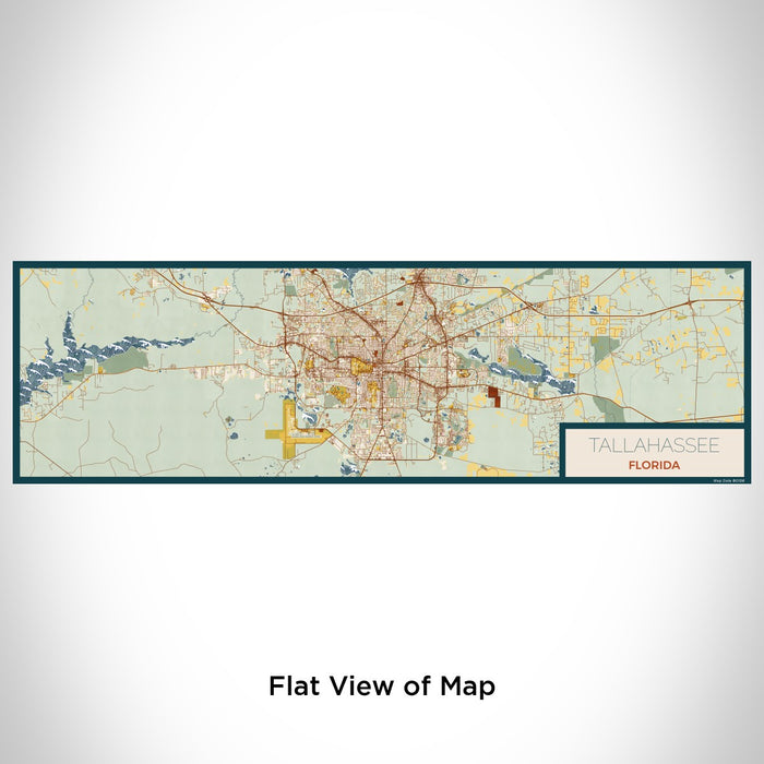 Flat View of Map Custom Tallahassee Florida Map Enamel Mug in Woodblock