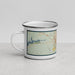Left View Custom Tallahassee Florida Map Enamel Mug in Woodblock