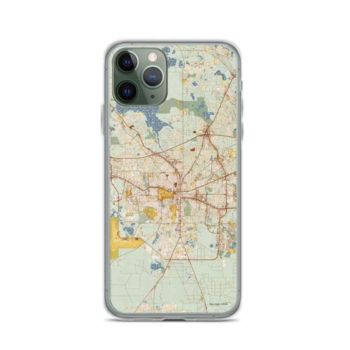 Custom Tallahassee Florida Map Phone Case in Woodblock