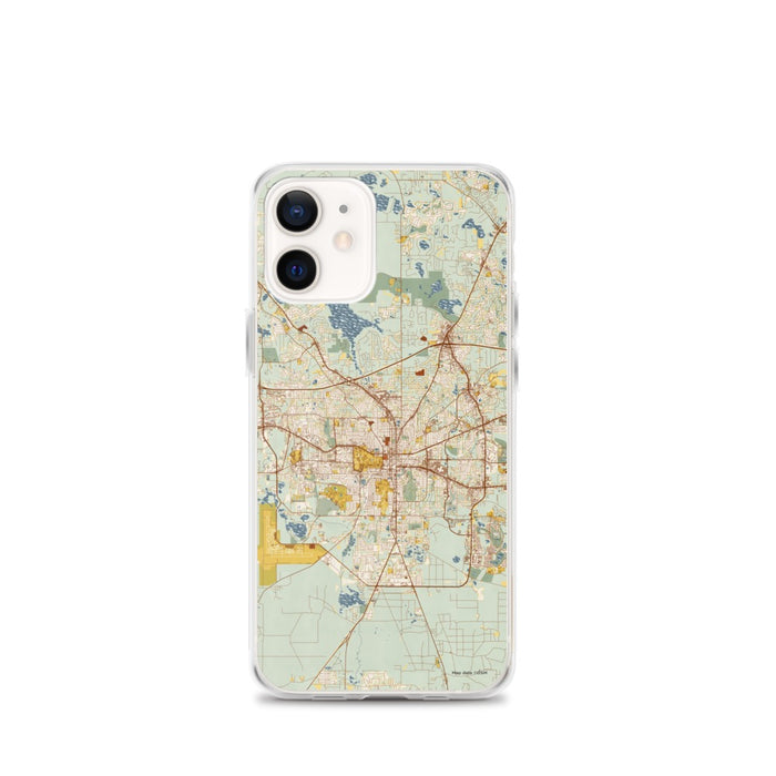 Custom Tallahassee Florida Map iPhone 12 mini Phone Case in Woodblock