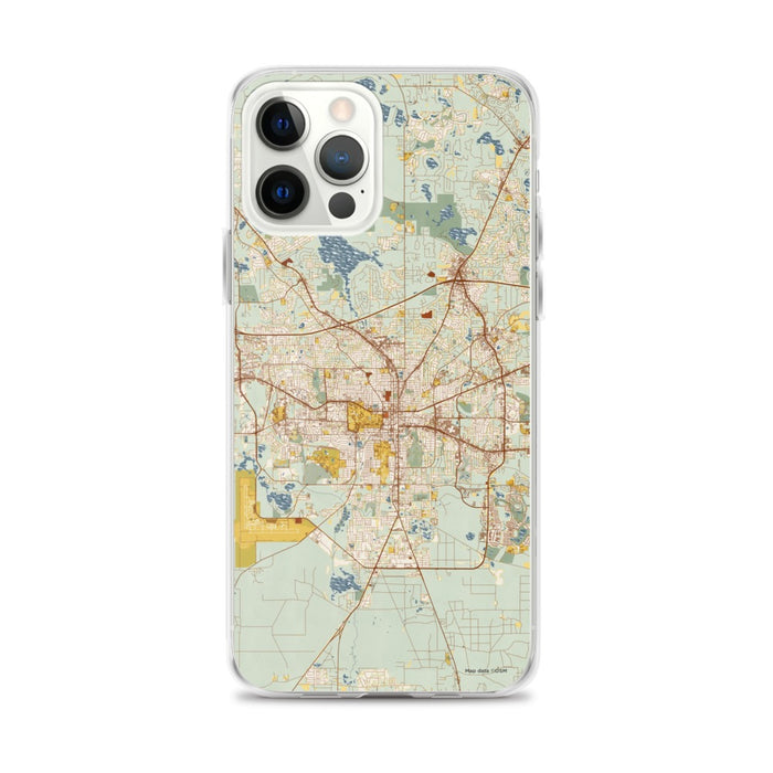 Custom Tallahassee Florida Map iPhone 12 Pro Max Phone Case in Woodblock