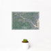 12x18 Tallulah Falls Georgia Map Print Landscape Orientation in Afternoon Style With Small Cactus Plant in White Planter