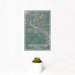 12x18 Tallulah Falls Georgia Map Print Portrait Orientation in Afternoon Style With Small Cactus Plant in White Planter