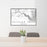 24x36 Tallulah Falls Georgia Map Print Lanscape Orientation in Classic Style Behind 2 Chairs Table and Potted Plant