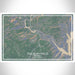 Tallulah Falls Georgia Map Print Landscape Orientation in Afternoon Style With Shaded Background