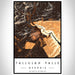 Tallulah Falls Georgia Map Print Portrait Orientation in Ember Style With Shaded Background