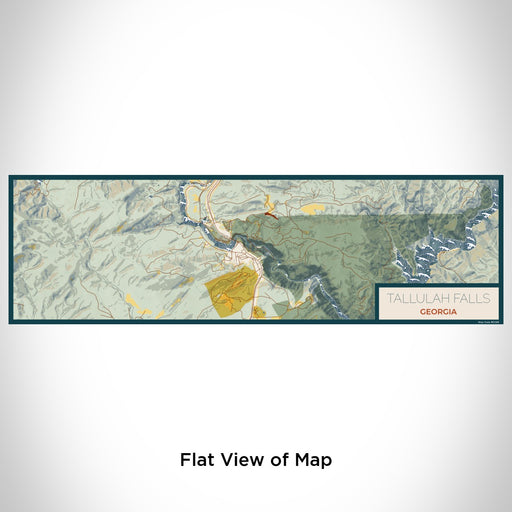 Flat View of Map Custom Tallulah Falls Georgia Map Enamel Mug in Woodblock