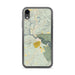 Custom iPhone XR Tallulah Falls Georgia Map Phone Case in Woodblock