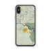 Custom iPhone X/XS Tallulah Falls Georgia Map Phone Case in Woodblock