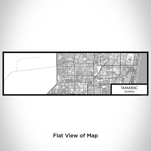 Flat View of Map Custom Tamarac Florida Map Enamel Mug in Classic