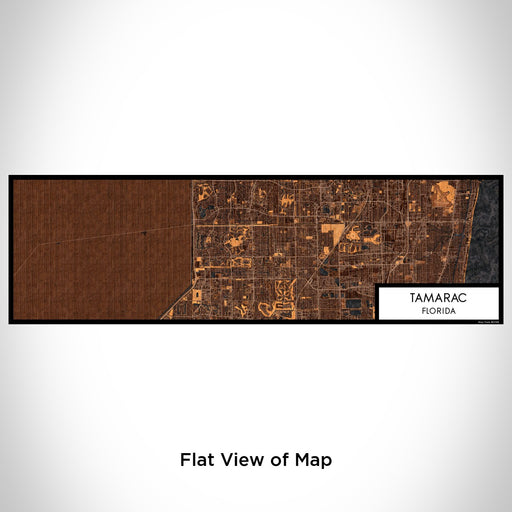 Flat View of Map Custom Tamarac Florida Map Enamel Mug in Ember