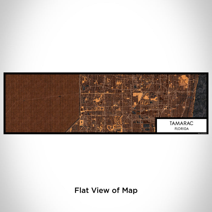 Flat View of Map Custom Tamarac Florida Map Enamel Mug in Ember
