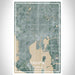Tampa Florida Map Print Portrait Orientation in Afternoon Style With Shaded Background