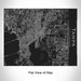 Rendered View of Tampa Florida Map Engraving on 20oz Stainless Steel Insulated Bottle with Bamboo Top in Black