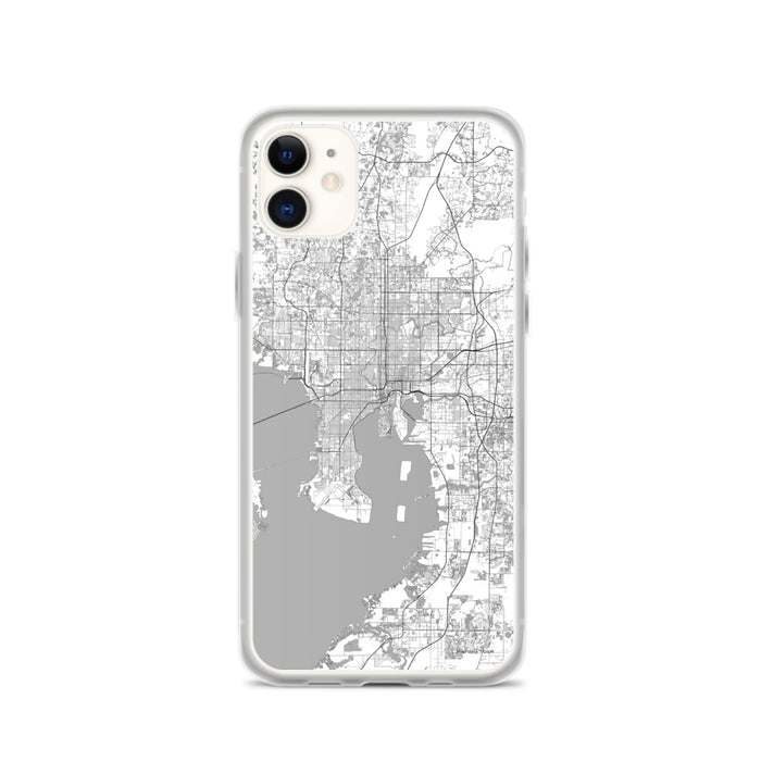 Custom Tampa Florida Map Phone Case in Classic