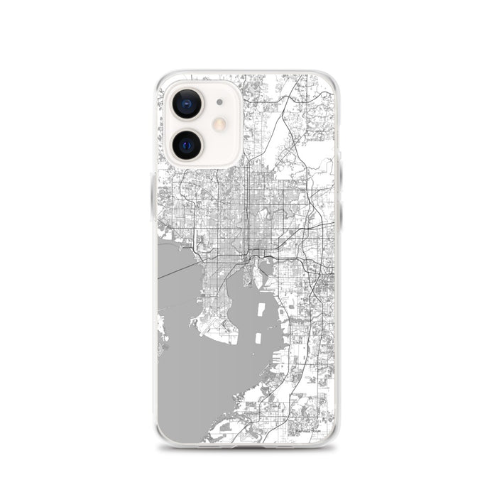 Custom Tampa Florida Map iPhone 12 Phone Case in Classic