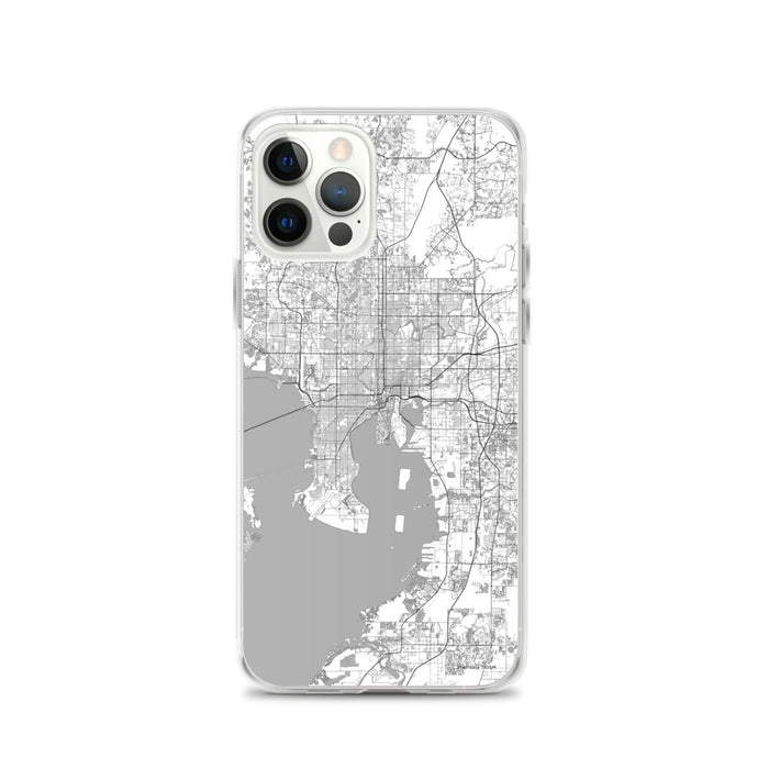 Custom Tampa Florida Map iPhone 12 Pro Phone Case in Classic