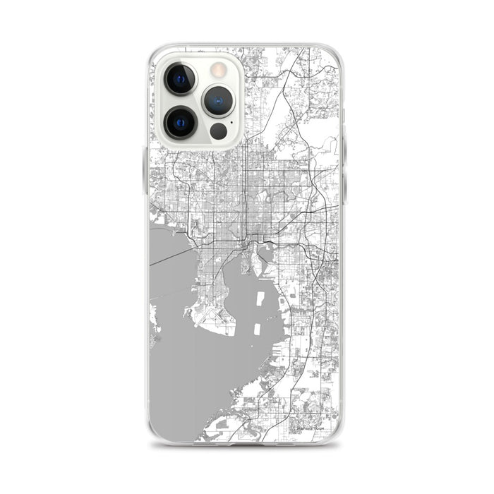 Custom Tampa Florida Map iPhone 12 Pro Max Phone Case in Classic