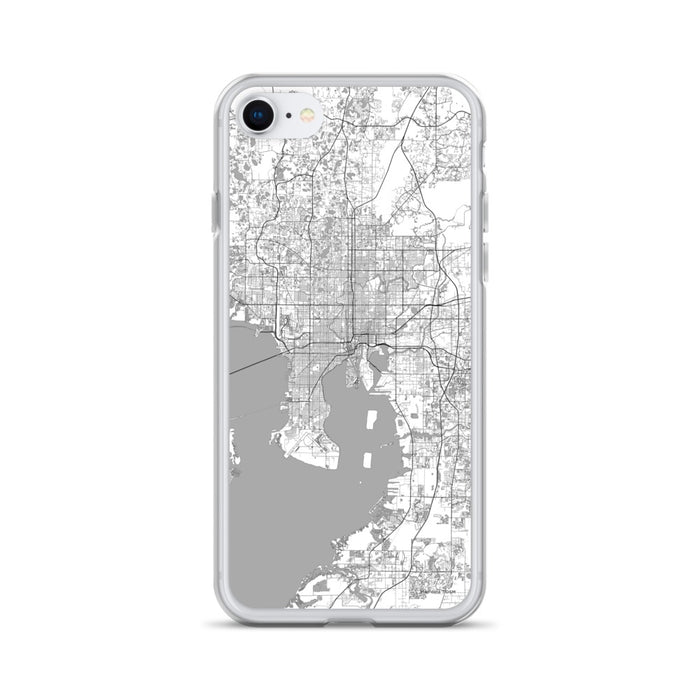 Custom Tampa Florida Map iPhone SE Phone Case in Classic