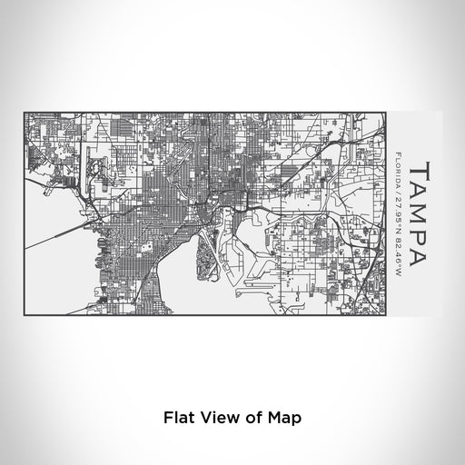 Rendered View of Tampa Florida Map Engraving on 17oz Stainless Steel Insulated Cola Bottle in White
