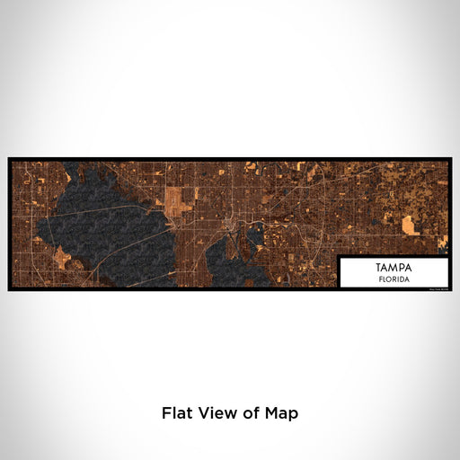 Flat View of Map Custom Tampa Florida Map Enamel Mug in Ember