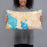 Person holding 20x12 Custom Tampa Florida Map Throw Pillow in Watercolor