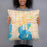 Person holding 18x18 Custom Tampa Florida Map Throw Pillow in Watercolor
